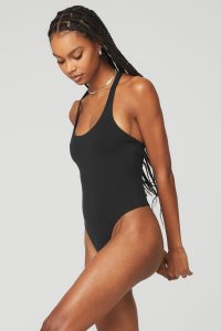 Body Alo Yoga Sleek Back Černé | LPUGKSF-06