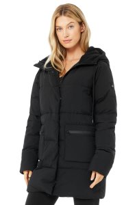 Bunda Puffer Alo Yoga Cypress Puffer Černé | RMDKZXQ-91