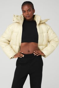 Bunda Puffer Alo Yoga Pearlized Pristine Puffer Světle Žluté | RGYPEQT-91