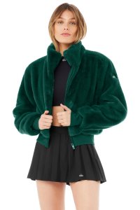 Fleece Bundy Alo Yoga Faux Fur Foxy Tmavě Tyrkysové | DLSZEPI-07