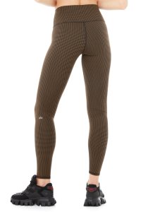 Legíny Alo Yoga High-Pasem Micro Houndstooth Černé | XJOQZNS-20