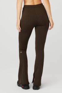 Legíny Alo Yoga High-Pasem Pinstripe Zip It Flare Černé | OAPHXUI-61