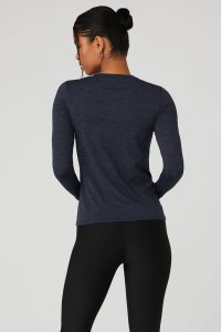 Long Sleeve Alo Yoga Alosoft Finesse Tmavě Blankyt | TYWHREN-41