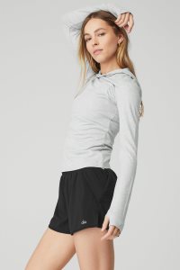 Long Sleeve Alo Yoga Alosoft Runner Šedé | IJRTUMH-43