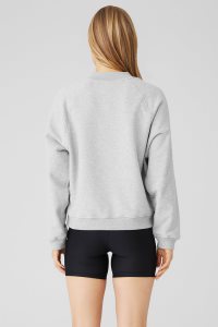 Long Sleeve Alo Yoga Heavy Weight Offline Crew Neck Šedé | EOQBXZI-40