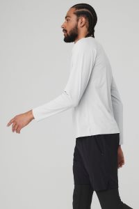 Long Sleeve Alo Yoga Idol Performance Tee Titan | TQWIAEN-32