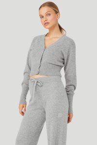 Mikiny Alo Yoga Cashmere Jet Set Šedé | EMLOCZH-80