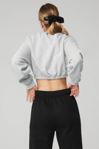 Mikiny Alo Yoga Devotion Crew Neck Šedé | UAFLOQZ-71