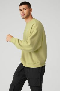 Mikiny S Kapucí Alo Yoga Accolade Crew Neck Žluté | HXITLGK-35