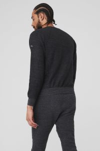 Mikiny S Kapucí Alo Yoga Relaxed Crew Neck Sweatshirt Šedé | HOCPBVQ-60