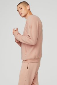 Mikiny S Kapucí Alo Yoga Triumph Crew Neck Sweatshirt Růžové | FEITPUM-04