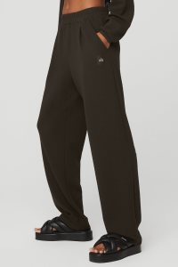 Sportovní Kalhoty Alo Yoga High-Pasem Tailored Sweatpant Káva | JZGNHKW-90