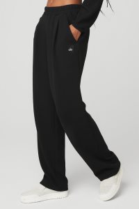 Sportovní Kalhoty Alo Yoga High-Pasem Tailored Sweatpant Černé | LGKETYJ-51