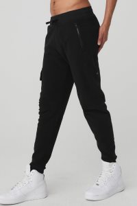 Sportovní Kalhoty Alo Yoga Streetside Sweatpant Černé | QSBRYAX-14