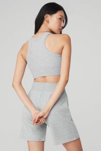 Tílko Alo Yoga Seamless Delight High Neck Šedé | FPVRALN-04