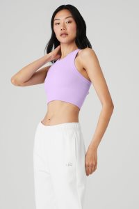 Tílko Alo Yoga Seamless Delight High Neck Fialové | JKWSUDL-78