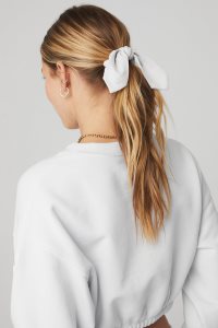 Čelenky Alo Yoga Alosoft Rhythm Scrunchie Bílé | BAQMRVF-25