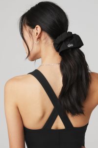 Čelenky Alo Yoga Oversized Scrunchie Černé | SWBOFLU-10