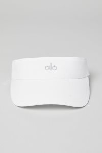 Čepice Alo Yoga Captivate Visor Bílé | AIDFZRS-28