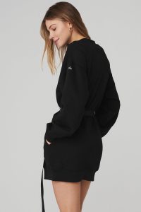 Šaty Alo Yoga Cityscape Sweatshirt Černé | HMRQJTF-96