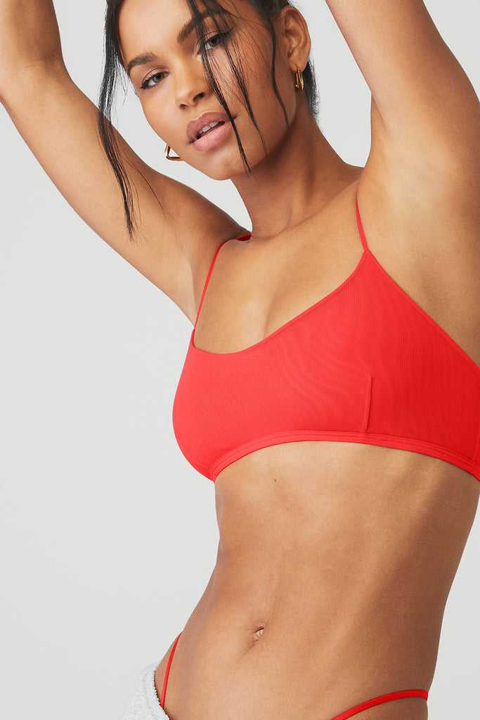 Běžecké Podprsenky Alo Yoga Airmesh Venus Bralette Červené | ZYMBJNF-84