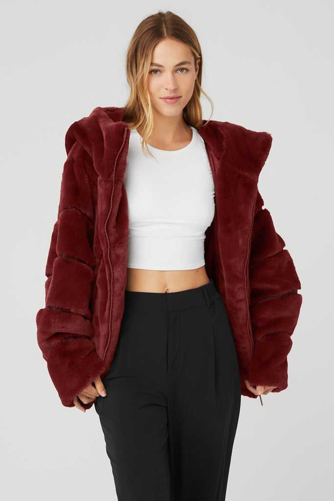 Fleece Bundy Alo Yoga Knock Out Faux Fur Hnědožlutý | SCKHUDF-89