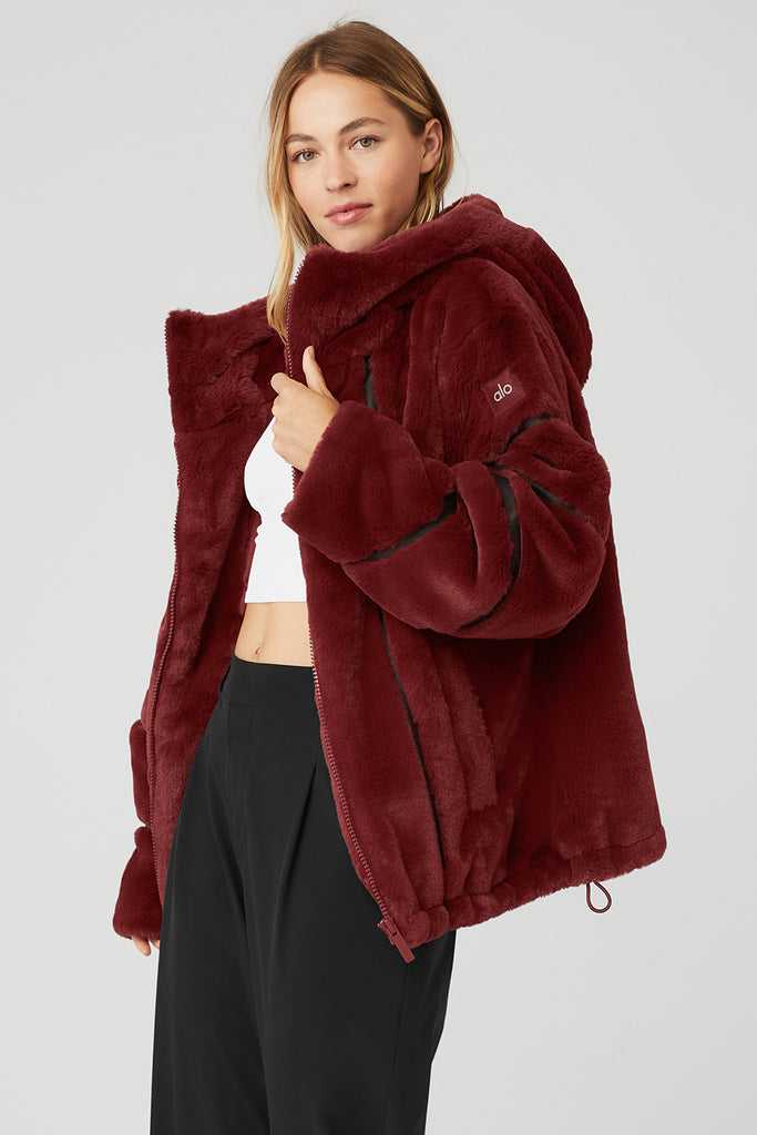 Fleece Bundy Alo Yoga Knock Out Faux Fur Hnědožlutý | SCKHUDF-89