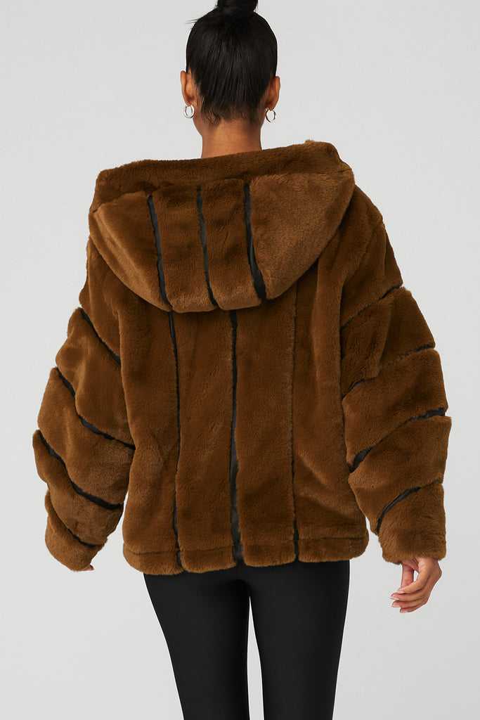 Fleece Bundy Alo Yoga Knock Out Faux Fur Čokolády | UXGJICV-29