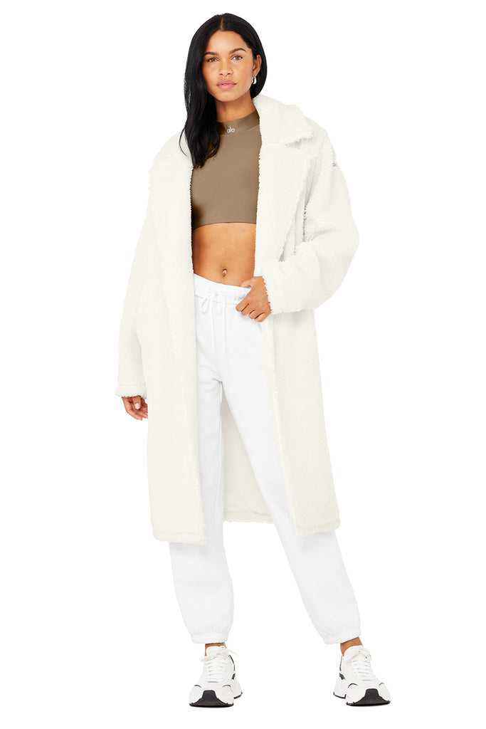 Fleece Bundy Alo Yoga Oversized Trench Bílé | RNYQLIS-71