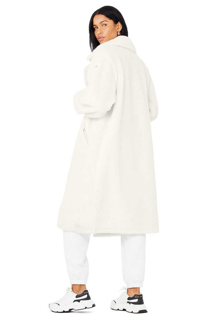 Fleece Bundy Alo Yoga Oversized Trench Bílé | RNYQLIS-71