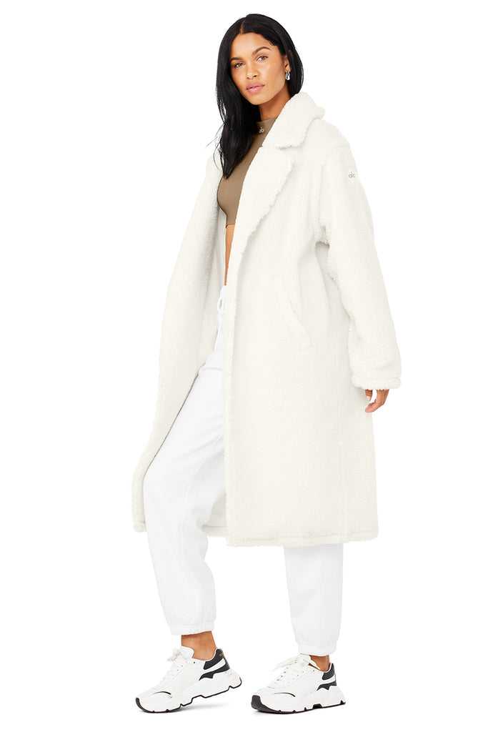 Fleece Bundy Alo Yoga Oversized Trench Bílé | RNYQLIS-71