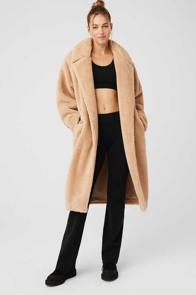 Fleece Bundy Alo Yoga Oversized Trench Hnědé | FTPXHCS-94