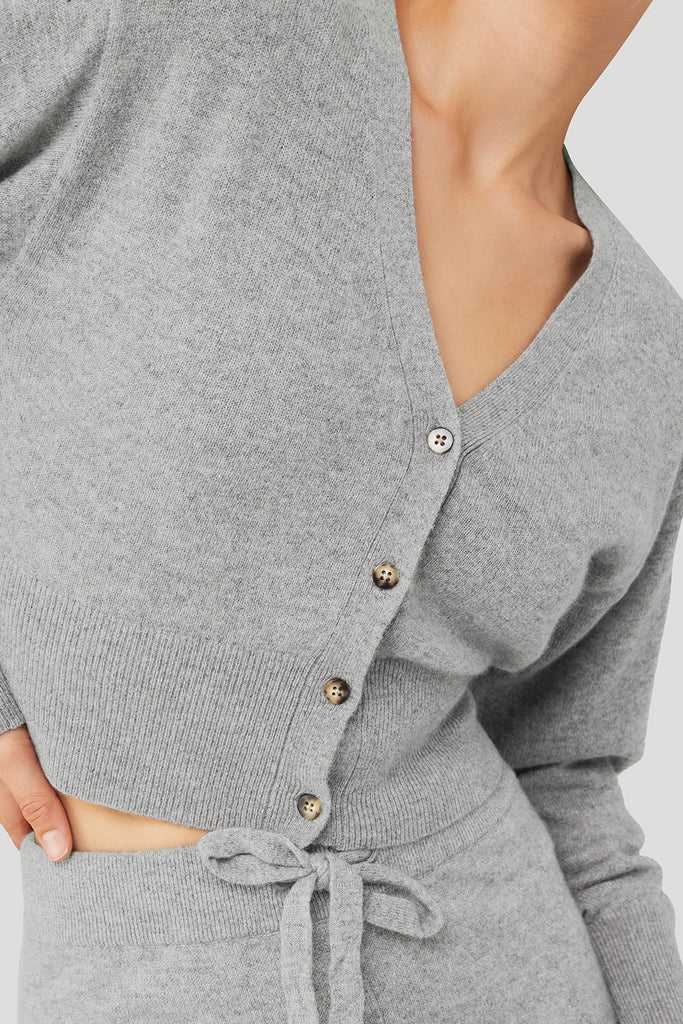 Kardigan Alo Yoga Cashmere Jet Set Šedé | NEKXFMY-90