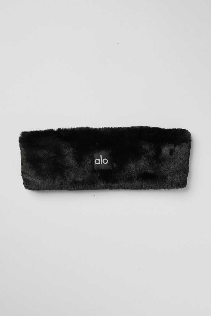 Klobouky Alo Yoga Faux Fur Ear Warmers Černé | CVMWYJQ-98