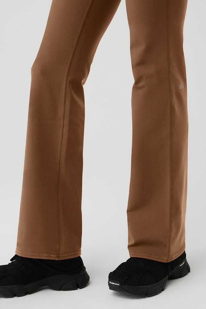 Legíny Alo Yoga Airbrush Low-Rise Bootcut Hnědé | UWDKZRH-78