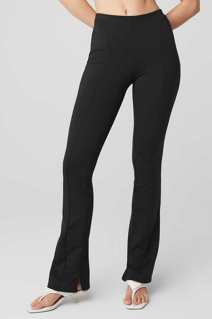 Legíny Alo Yoga High-Pasem Zip It Flare Černé | ZAOVGRI-36