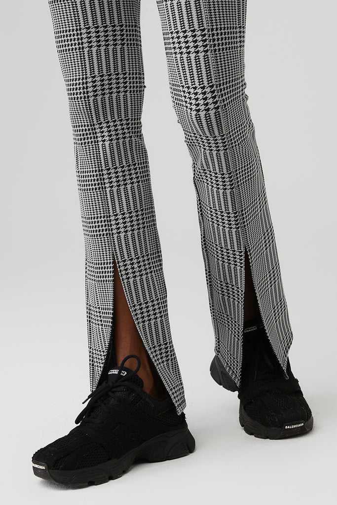 Legíny Alo Yoga Jacquard High-Pasem Glenplaid Flutter Titan Černé | LXWOMYV-23