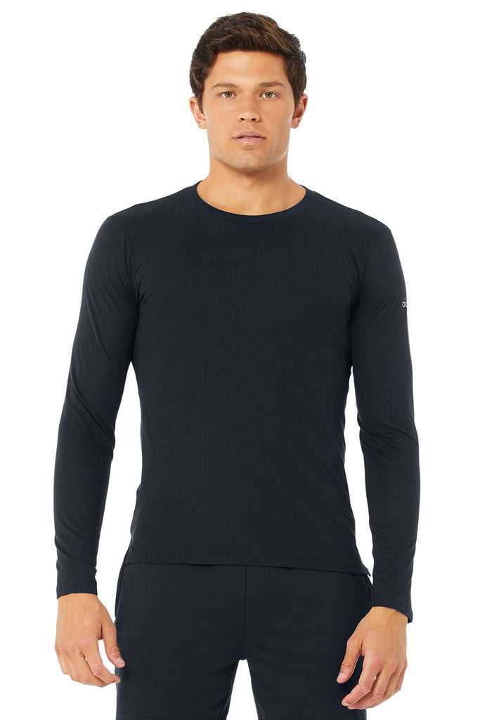 Long Sleeve Alo Yoga Airwave Tmavě Blankyt | BSVGZQF-48