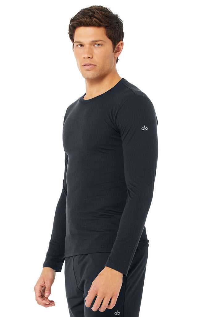 Long Sleeve Alo Yoga Airwave Tmavě Blankyt | BSVGZQF-48