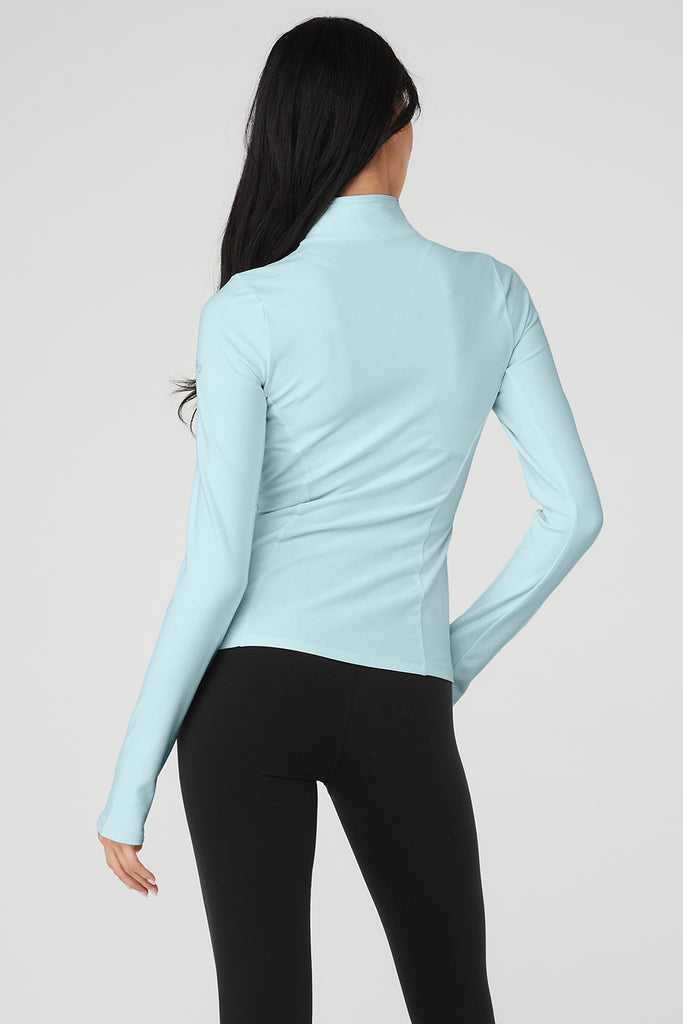 Long Sleeve Alo Yoga Alosoft 1/2 Zip Rapid Blankyt | FMNQGXY-01