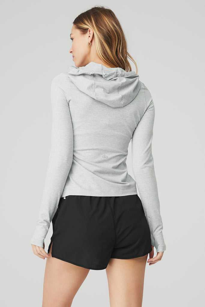 Long Sleeve Alo Yoga Alosoft Runner Šedé | JCTYFEZ-92