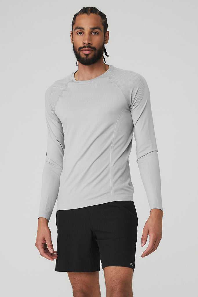 Long Sleeve Alo Yoga Amplify Seamless Šedé | QDCIHXT-63