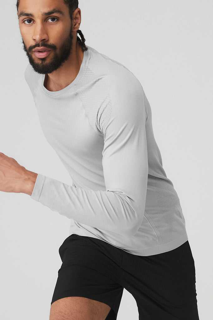 Long Sleeve Alo Yoga Amplify Seamless Šedé | QDCIHXT-63