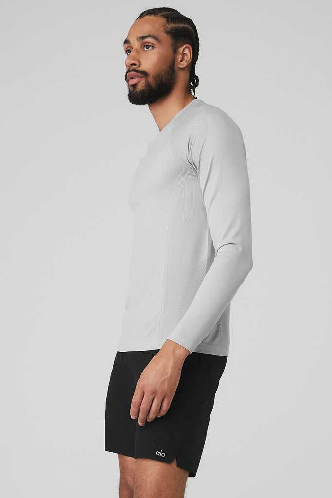 Long Sleeve Alo Yoga Amplify Seamless Šedé | QDCIHXT-63