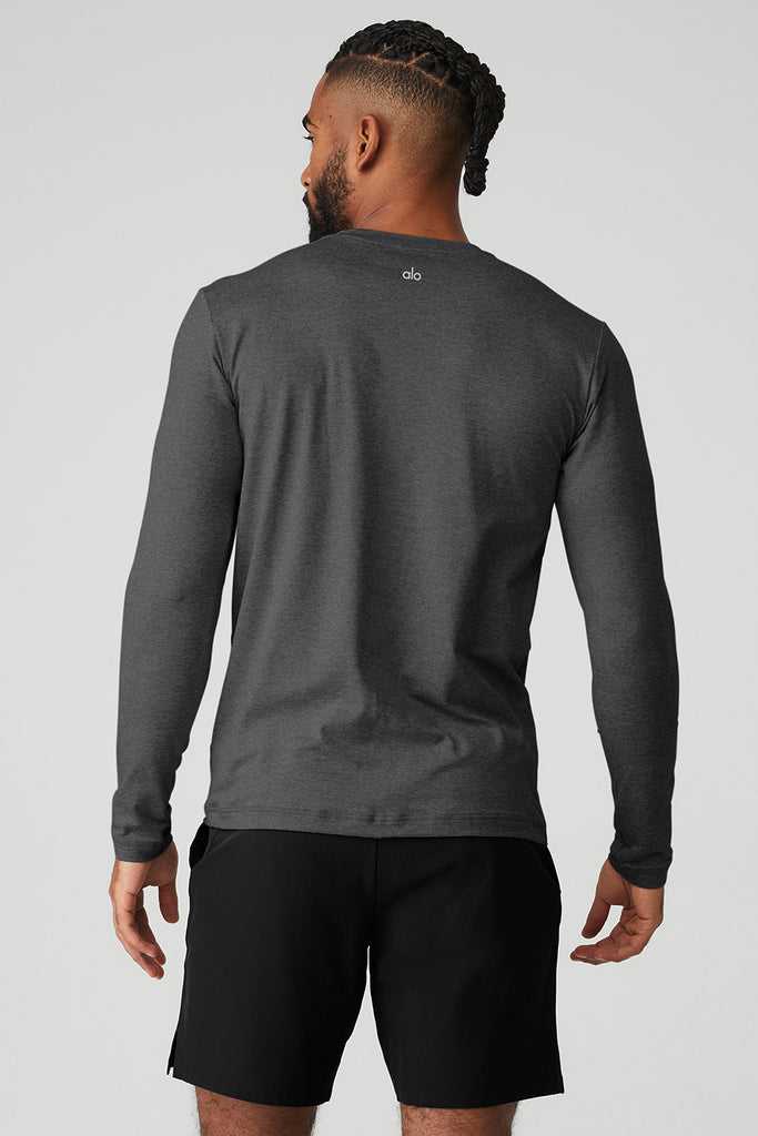 Long Sleeve Alo Yoga Conquer Reform Crewneck Tmavě Šedé | DKYSHAJ-67