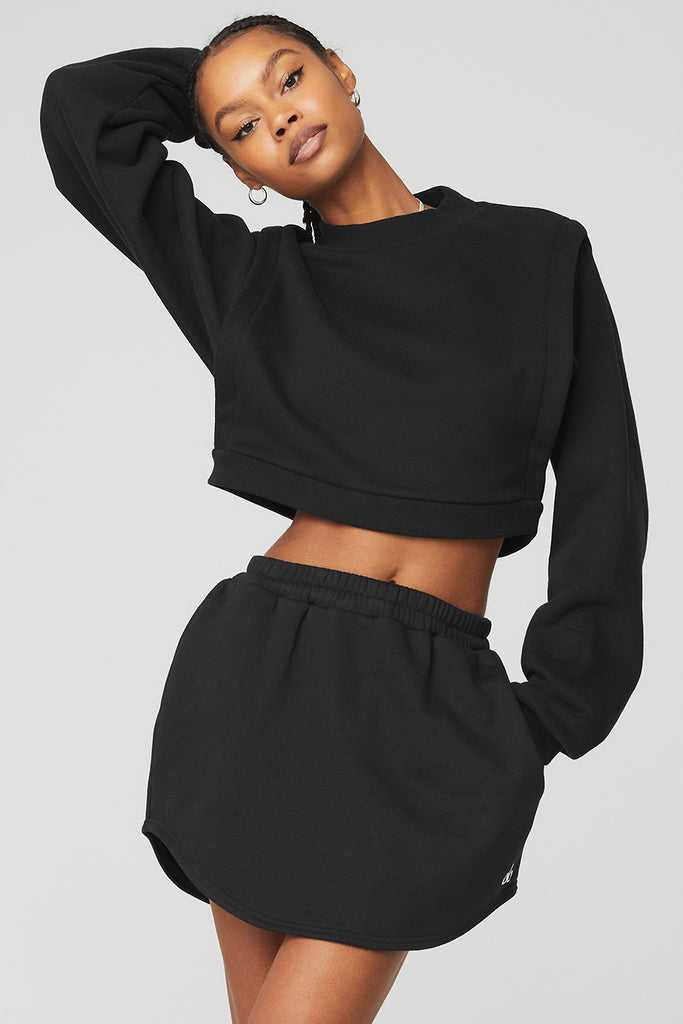 Long Sleeve Alo Yoga Cropped Fresh Coverup Černé | MQKVPCY-01