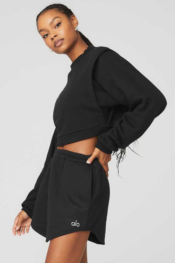 Long Sleeve Alo Yoga Cropped Fresh Coverup Černé | MQKVPCY-01