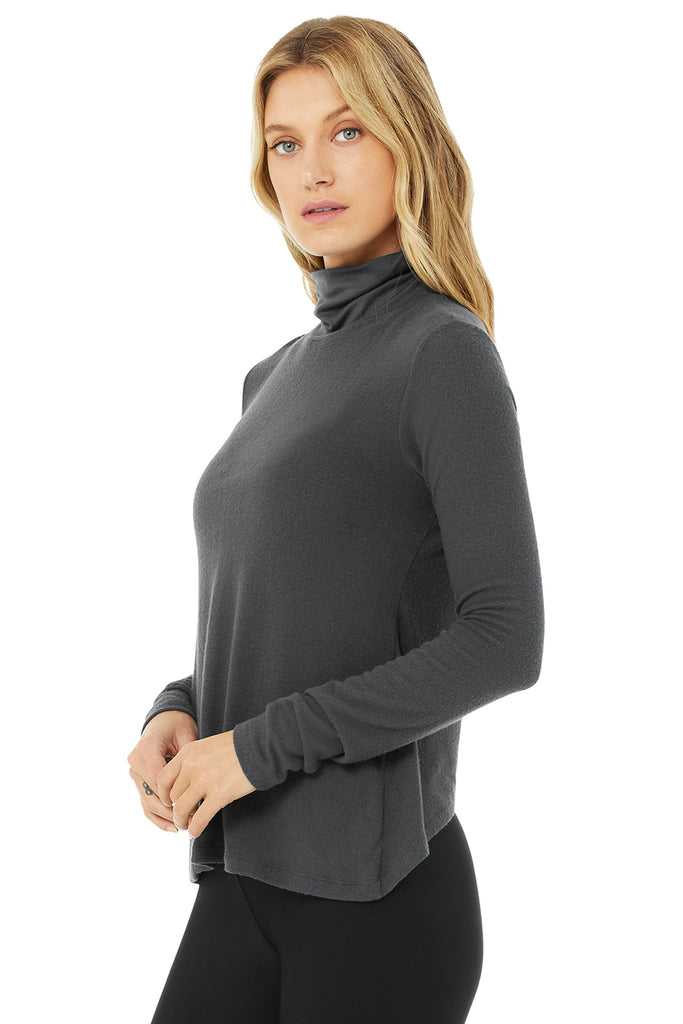 Long Sleeve Alo Yoga Embrace Tmavě Šedé | DGJKBZX-45