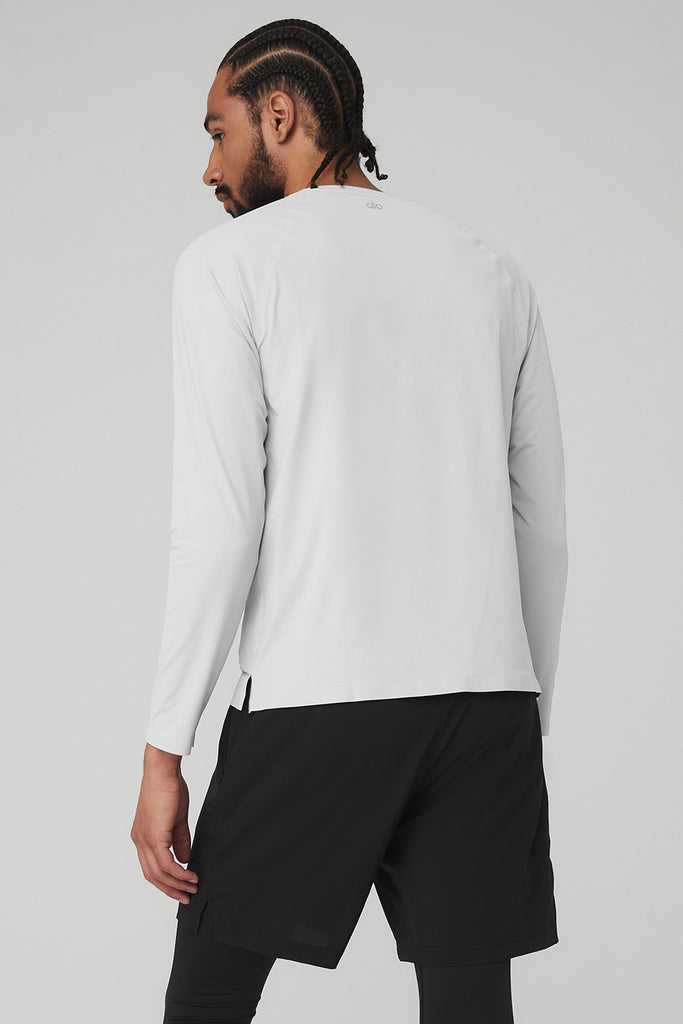 Long Sleeve Alo Yoga Idol Performance Tee Titan | TQWIAEN-32