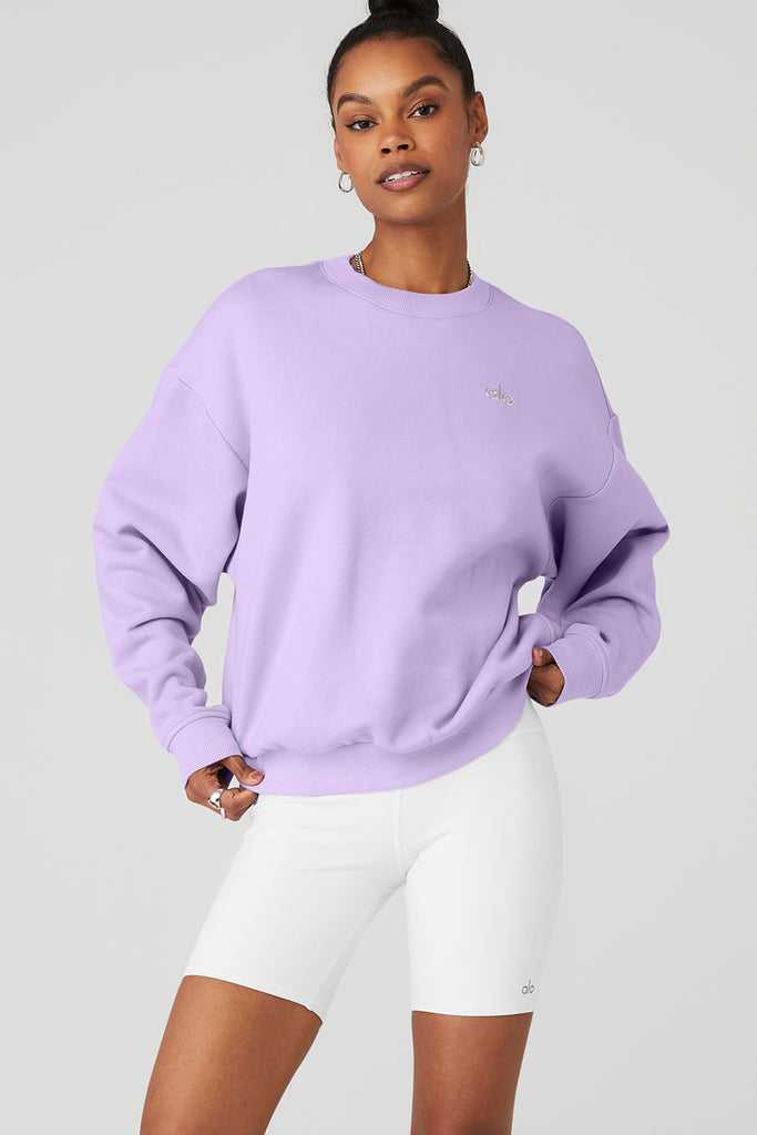 Mikiny Alo Yoga Accolade Crew Neck Fialové | XBEZTAQ-54